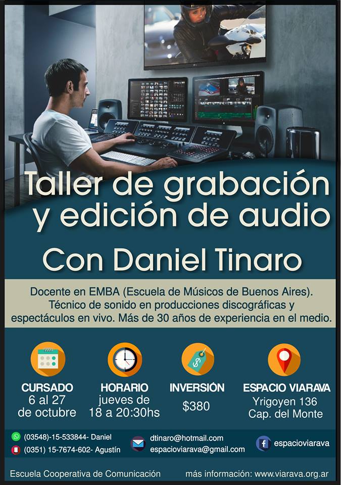 Taller de grabación y edición de audio con Daniel Tinaro