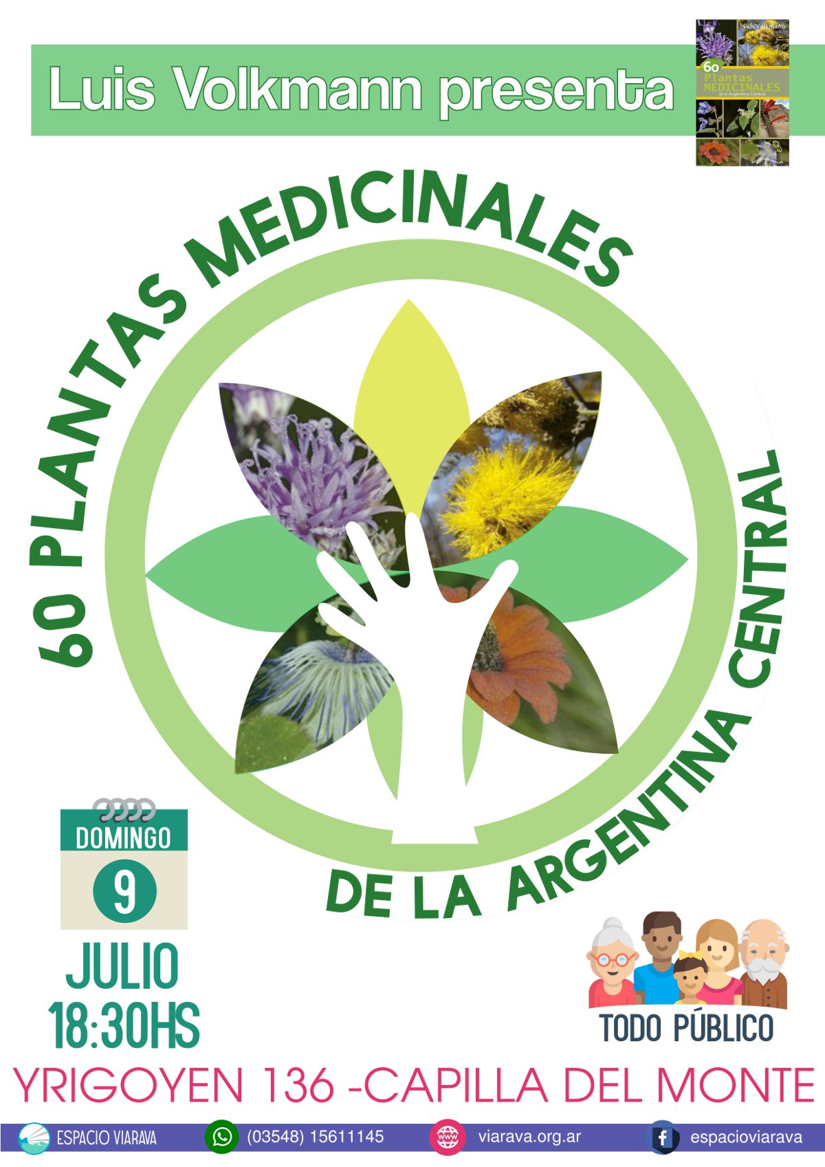 Luis Volkmann presenta ’60 plantas medicinales de la Argentina Central’