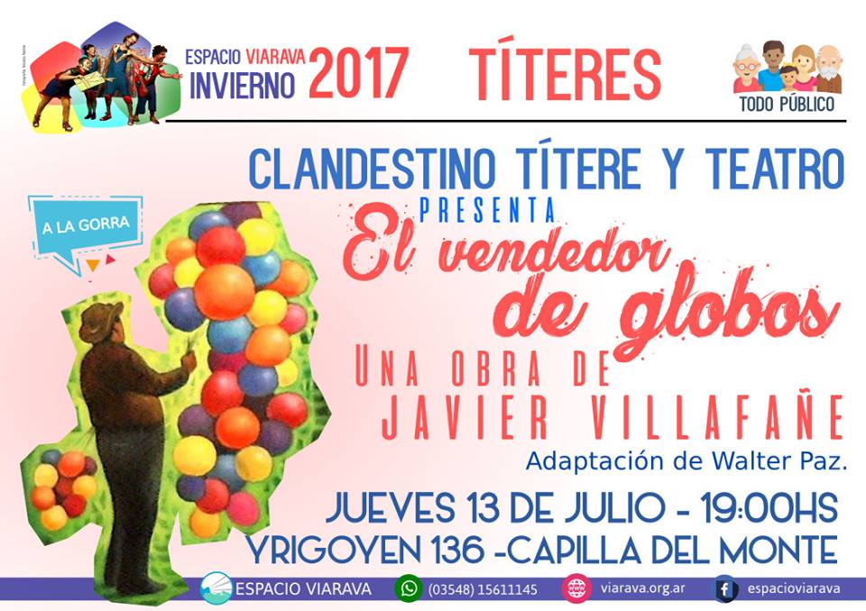 Vacaciones 2017. Títeres: ‘El vendedor de globos’ de Javier Villafañe