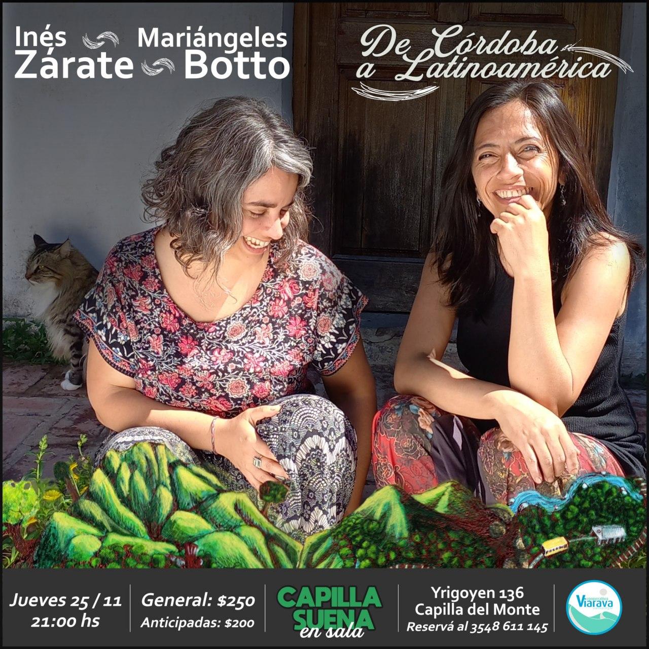 De Córdoba a Latinoamérica.  Inés Zárate y Mariángeles Botto dúo en el ciclo Capilla Suena